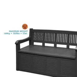 Idooka Black Storage Bench -Garden Central Sales Store Max20Weight1