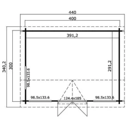 Muskham 2 Summerhouse 3m X 4m -Garden Central Sales Store Muskham20220plan
