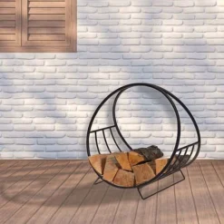 Idooka Wood Basket Log Store Firewood Rack