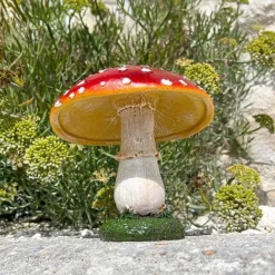 Large Red Cap Mushroom Ornament -Garden Central Sales Store NJ1035 6