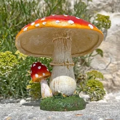 Large Double Stem Garden Mushroom Ornament -Garden Central Sales Store NJ1045 5