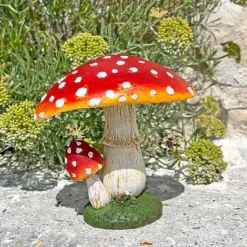 Large Double Stem Garden Mushroom Ornament -Garden Central Sales Store NJ1045 8