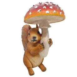 Squirrel With Mushroom Garden Animal Ornament -Garden Central Sales Store NJ1182 4