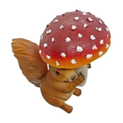 Squirrel With Mushroom Garden Animal Ornament -Garden Central Sales Store NJ1182 5