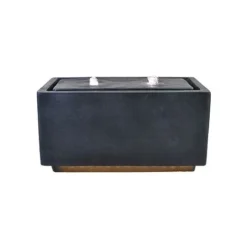 Outdoor Contemporary LED Cube Waterfeature Granite H32Cm W59.5Cm