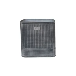 Outdoor Hampton Square Galvanised Metal Planter H35Cm W34Cm
