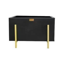 Outdoor Orion Firebowl In Matt Black/Antique Gold H40CM W62CM