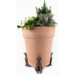 Antique Bronze Coloured Sitting Labrador Potty Feet - Plant Pot Feet -Garden Central Sales Store PF0006 4 new