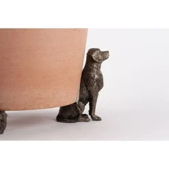 Antique Bronze Coloured Sitting Labrador Potty Feet - Plant Pot Feet -Garden Central Sales Store PF0006 8 new