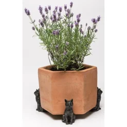 Antique Bronze Coloured Sitting Cat Potty Feet - Plant Pot Feet -Garden Central Sales Store PF0033 1 new