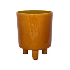 Pisa Mustard Planter H19Cm D16Cm