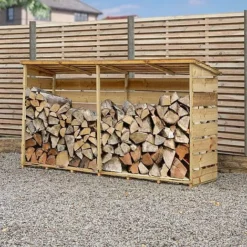 Pressure Treated 8' X 2' Budget Log Store -Garden Central Sales Store Propped20Right