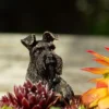 Antique Bronze Coloured Schnauzer Pot Buddy - Pot Hanger