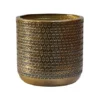 Solis Embossed Planter Gold H25CM D25CM