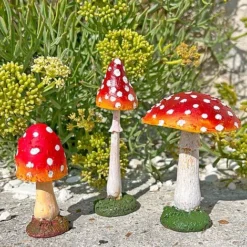 Set 3 Garden Mushroom Ornaments -Garden Central Sales Store SET3MUSH 9