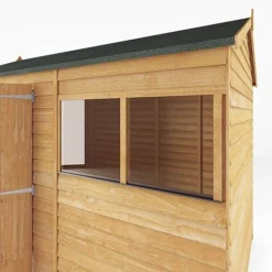 Waltons 10' X 6' Outdoor Wooden Overlap Reverse Apex Roof Garden Storage Shed -Garden Central Sales Store SI 001 001 0102 10x6 DT Overlap Reverse Apex Detail002