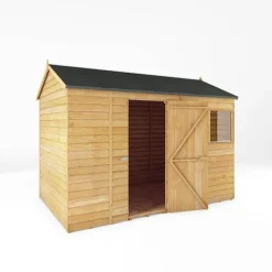 Waltons 10' X 6' Outdoor Wooden Overlap Reverse Apex Roof Garden Storage Shed -Garden Central Sales Store SI 001 001 0102 10x6 DT Overlap Reverse Apex MainDO