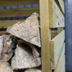 Pressure Treated 6' X 3' Log Store -Garden Central Sales Store SI 001 001 0104 Double Log Store 006