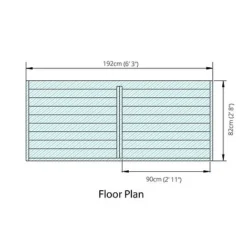 Pressure Treated 6' X 3' Log Store -Garden Central Sales Store SI 001 001 0104 Double Log Store 009