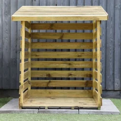 Pressure Treated 3' X 3' Log Store -Garden Central Sales Store SI 001 001 0106 Single Log Store 0051