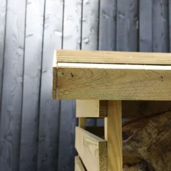 Pressure Treated 3' X 3' Log Store -Garden Central Sales Store SI 001 001 0106 Single Log Store 0101