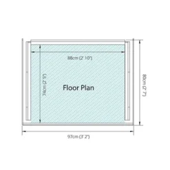 Pressure Treated 3' X 3' Log Store -Garden Central Sales Store SI 001 001 0106 Single Log Store 0131