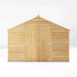Waltons 5' X 10' Outdoor Wooden Overlap Apex Roof Garden Storage Shed Workshop -Garden Central Sales Store SI 001 001 0167 5x10 Overlap Apex Workshop Front