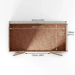 Waltons 5' X 10' Outdoor Wooden Overlap Apex Roof Garden Storage Shed Workshop -Garden Central Sales Store SI 001 001 0167 Floor Plan