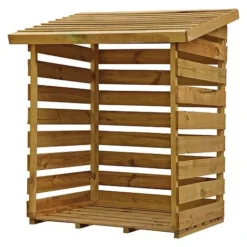 Waltons 3 X 3 Pressure Treated Single Log Storage Shed Unit -Garden Central Sales Store SI 001 002 0024 Single Log Store 001