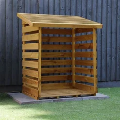 Waltons 3 X 3 Pressure Treated Single Log Storage Shed Unit -Garden Central Sales Store SI 001 002 0024 Single Log Store 004