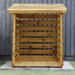 Waltons 3 X 3 Pressure Treated Single Log Storage Shed Unit -Garden Central Sales Store SI 001 002 0024 Single Log Store 005