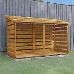 Waltons 6 X 3 Pressure Treated Double Log Storage Shed -Garden Central Sales Store SI 001 002 0025 Double Log Store 002