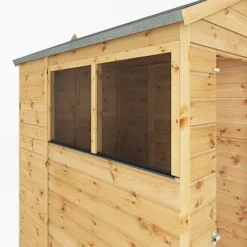 Waltons 6' X 4' Outdoor Tongue & Groove Repositionable Garden Shiplap Storage Shed -Garden Central Sales Store SI 001 003 0159 6x4 Dip Treated Shiplap Apex Detail001