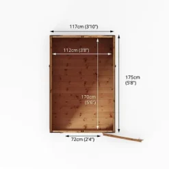 Waltons 6' X 4' Outdoor Tongue & Groove Repositionable Garden Shiplap Storage Shed -Garden Central Sales Store SI 001 003 0159 Floor Plan