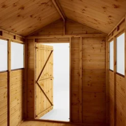 Waltons 8' X 6' Outdoor Tongue & Groove Repositionable Garden Shiplap Storage Shed -Garden Central Sales Store SI 001 003 0163 8x6 Shiplap Apex Single Door Detail005