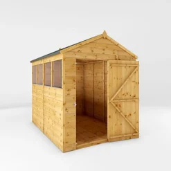 Waltons 8' X 6' Outdoor Tongue & Groove Repositionable Garden Shiplap Storage Shed -Garden Central Sales Store SI 001 003 0163 8x6 Shiplap Apex Single Door MainDO
