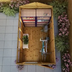 Waltons 10' X 6' Outdoor Tongue & Groove Repositionable Garden Shiplap Storage Shed -Garden Central Sales Store SI 001 003 0165 10x6 Dip Treated Shiplap Apex W3 Aerial