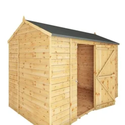 Waltons 10' X 6' Outdoor Repositionable Windowless Garden Shiplap Tongue & Groove Garden Storage Shed -Garden Central Sales Store SI 001 003 0165 10x6 Dip Treated Shiplap Reverse Apex Detail001
