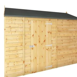 Waltons 10' X 6' Outdoor Repositionable Windowless Garden Shiplap Tongue & Groove Garden Storage Shed -Garden Central Sales Store SI 001 003 0165 10x6 Dip Treated Shiplap Reverse Apex Detail003