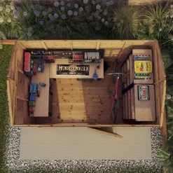 Waltons 10' X 6' Outdoor Repositionable Windowless Garden Shiplap Tongue & Groove Garden Storage Shed -Garden Central Sales Store SI 001 003 0165 10x6 Dip Treated Shiplap Reverse Apex M4 Aerial