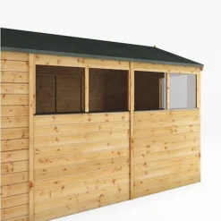 Waltons 10' X 8' Outdoor Tongue & Groove Repositionable Garden Shiplap Storage Shed -Garden Central Sales Store SI 001 003 0166 10x8 Dip Treated Shiplap Apex Detail003