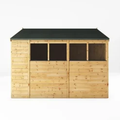 Waltons 10' X 8' Outdoor Tongue & Groove Repositionable Garden Shiplap Storage Shed -Garden Central Sales Store SI 001 003 0166 10x8 Dip Treated Shiplap Apex Left