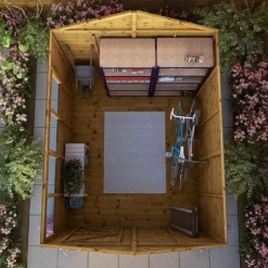 Waltons 10' X 8' Outdoor Tongue & Groove Repositionable Garden Shiplap Storage Shed -Garden Central Sales Store SI 001 003 0166 10x8 Dip Treated Shiplap Apex W3 Aerial