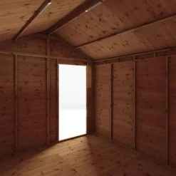 Waltons 10' X 8' Outdoor Tongue & Groove Repositionable Garden Windowless Shiplap Storage Shed -Garden Central Sales Store SI 001 003 0167 10x8 Dip Treated Shiplap Apex Detail002