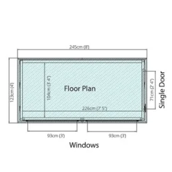 Waltons 8 X 4 Premium Shiplap Tongue And Groove Pent Roof Garden Storage Shed -Garden Central Sales Store SI 001 004 0028208x420Pent20Shed20Unit20620300dpi4