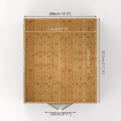 Waltons 12' X 10' Premium Shiplap Apex Workshop -Garden Central Sales Store SI 001 004 0096 Apex Variant Floor Plan