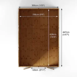 Waltons 15' X 10' Premium Shiplap Apex Workshop -Garden Central Sales Store SI 001 004 0098 15x10 Floor Plan 300dpi 01