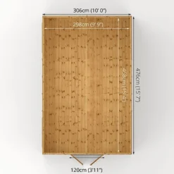 Waltons 16' X 10' Outdoor Premium Shiplap Tongue & Groove Apex Roof Garden Storage Workshop Shed -Garden Central Sales Store SI 001 004 0099 Apex Variant Floor20Plan