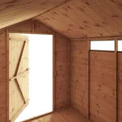 Waltons 8' X 6' Outdoor Shiplap Tongue & Groove Apex Roof Garden Security Storage Shed -Garden Central Sales Store SI 001 004 0117 8x6 Security Shed Detail004