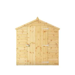 Waltons 8' X 6' Outdoor Shiplap Tongue & Groove Apex Roof Garden Security Storage Shed -Garden Central Sales Store SI 001 004 0117 8x6 Security Shed Front